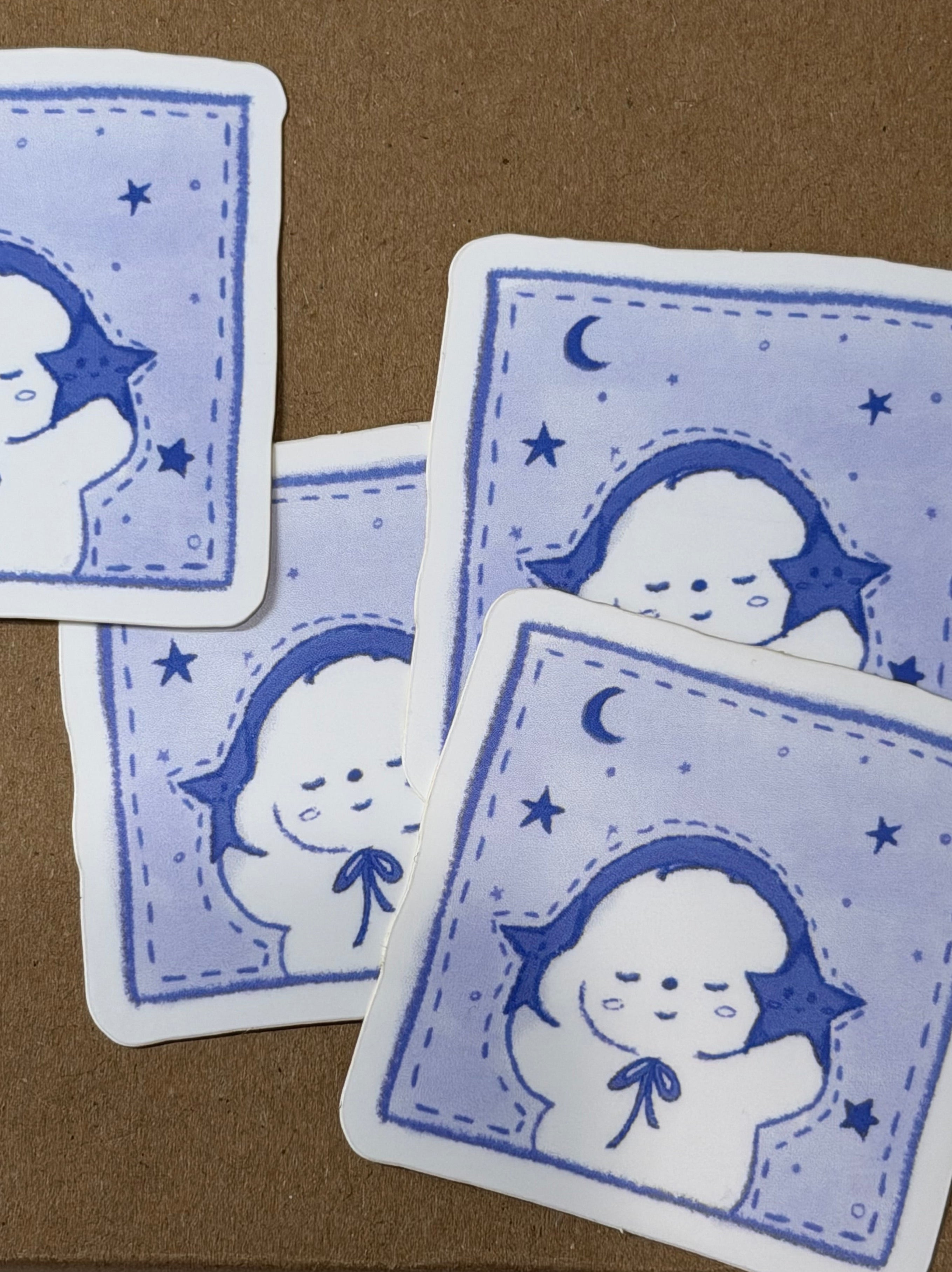moon cotton sticker