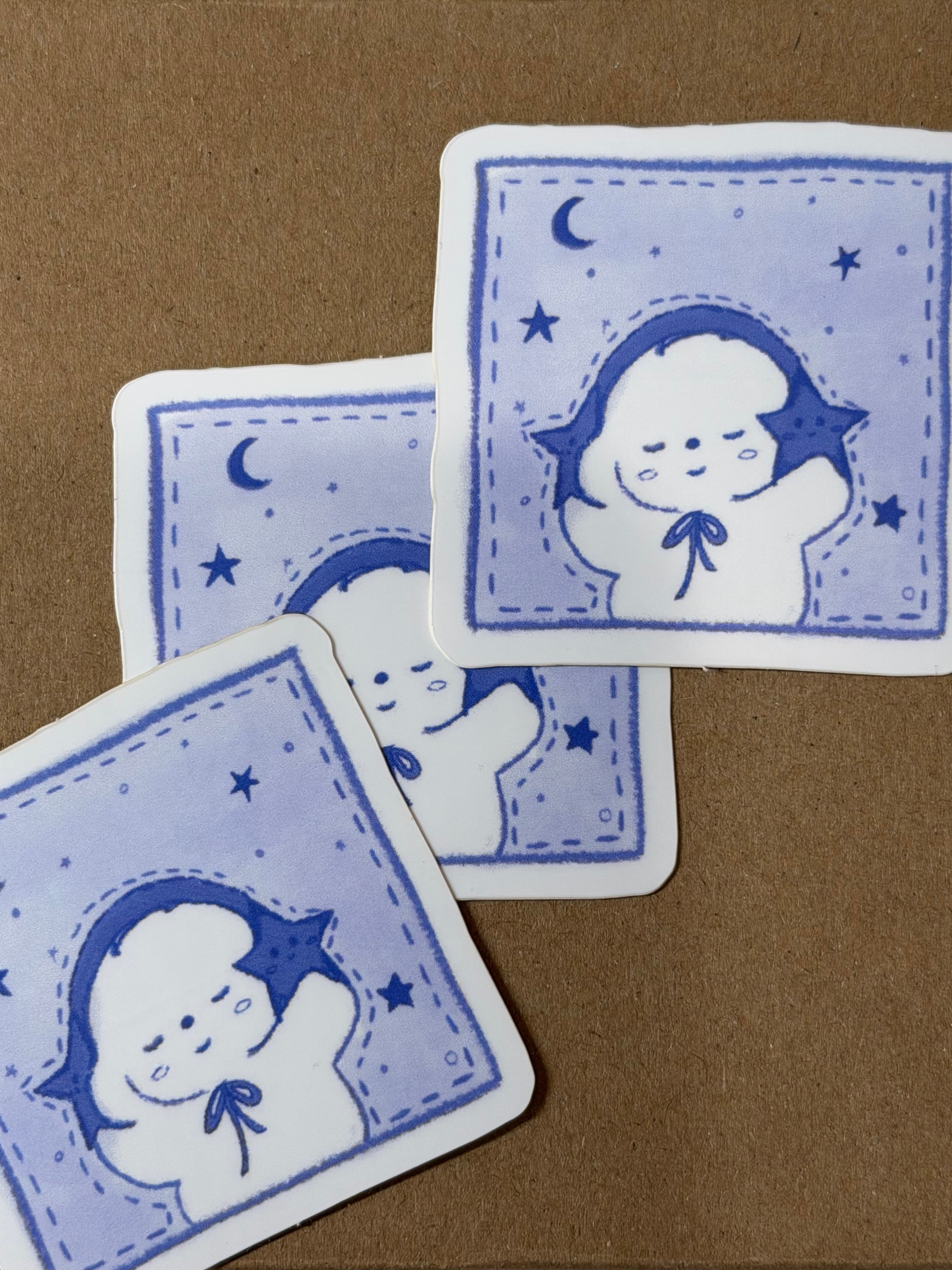 moon cotton sticker